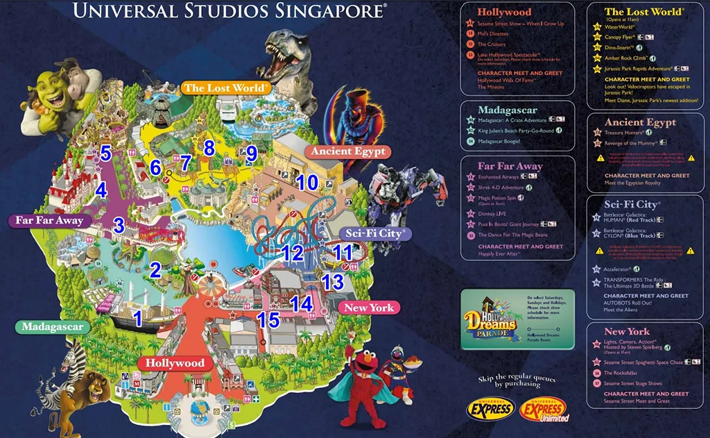 แผนที่ universal studios singapore