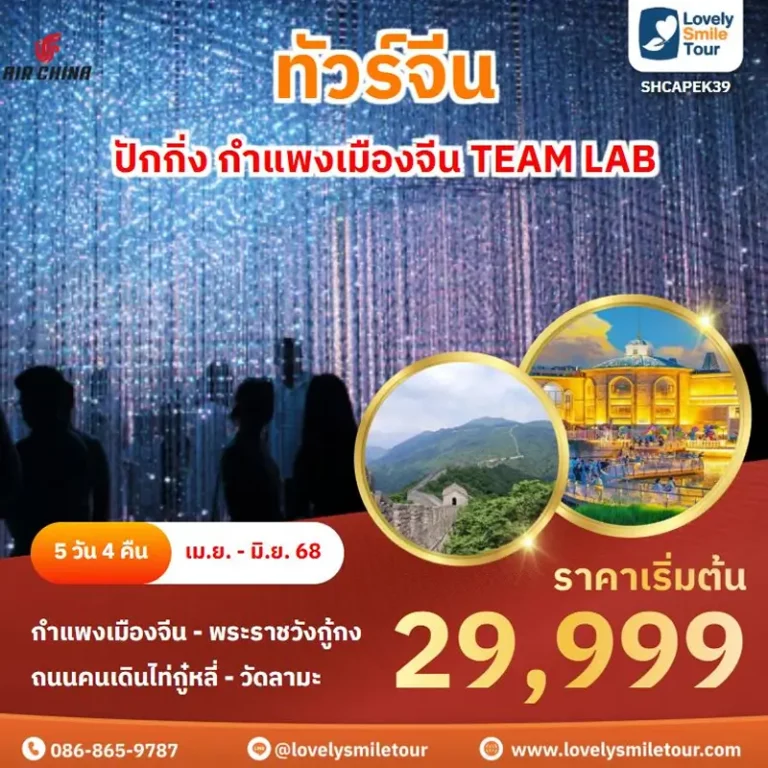 ทัวร์จีน - ปักกิ่ง กำแพงเมืองจีน TEAM LAB 11 PEK39 01 1