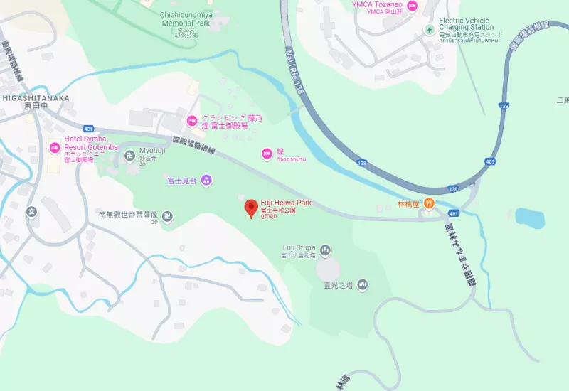 รีวิว ชมวิวฟูจิจากสวนสันติภาพเฮวะ Fuji Heiwa Park 9 heiwa map