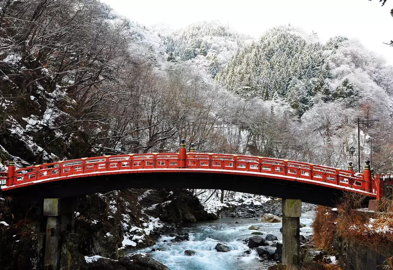 รีวิว สะพานชินเคียว เมืองนิกโก้ 4 shinkyo bridge in winter