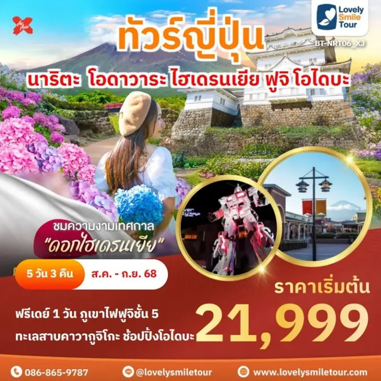 ทัวร์ญี่ปุ่น - นาริตะ โอดาวาระ ไฮเดรนเยีย ฟูจิ โอไดบะ 3 NRT06 1