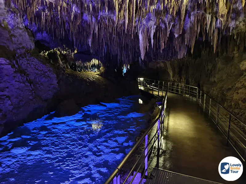 รีวิว Okinawa World โอกินาว่าเวิลด์ อัปเดตล่าสุด 9 ชมหินงอกหินย้อยและลำธารตลอดทางเดินในถ้ำเกียวคุเซ็นโดะ