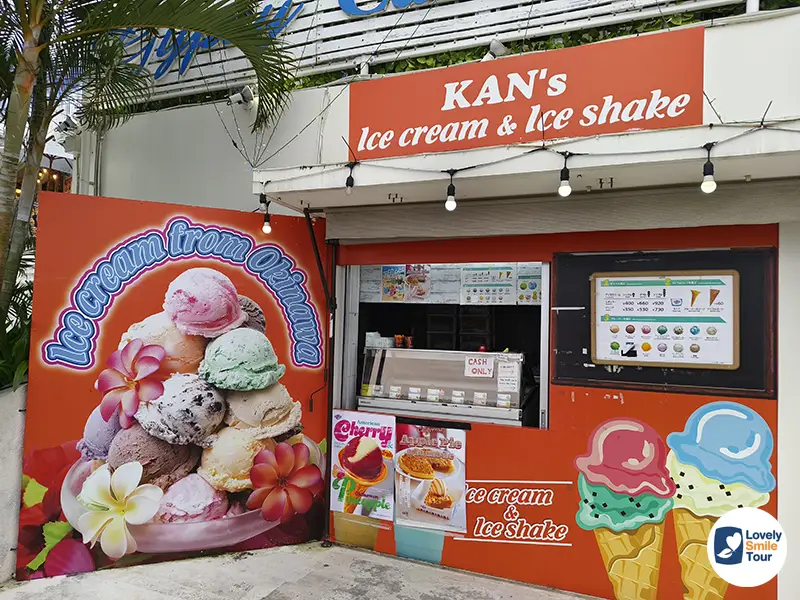 รีวิว Umikaji Terrace Senagajima ที่เที่ยวโอกินาว่าชิลๆ ริมทะเล 8 ร้านไอศกรีม KAN's Ice Cream & Ice Shake ที่ขาย BLUE SEAL