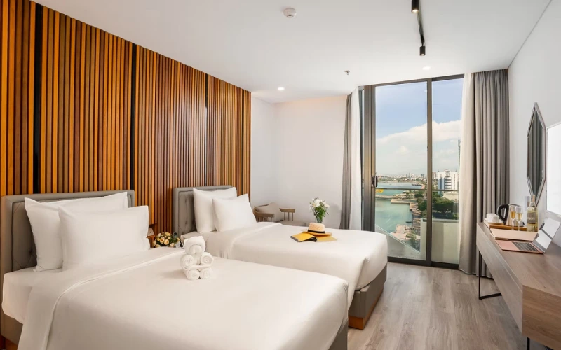 10 ที่พักดานัง ระดับ 4-5 ดาว คุณภาพเยี่ยม อัปเดตล่าสุด 8 ห้องพัก Deluxe River View Twin Room with Balcony