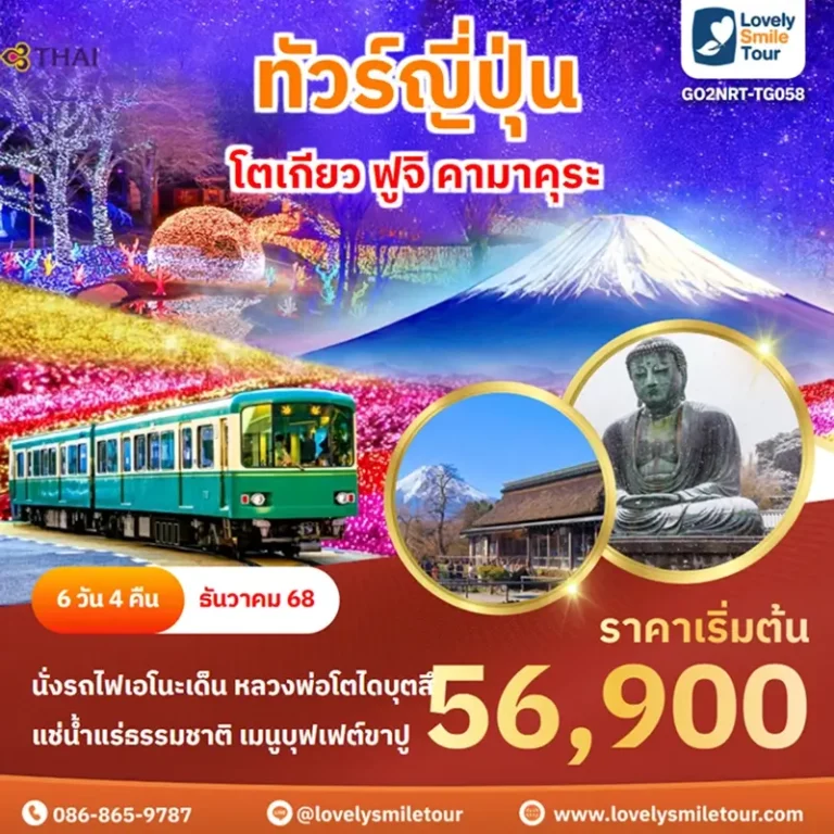 ทัวร์ญี่ปุ่น - โตเกียว ฟูจิ คามาคุระ 10 GO2NRT TG058 1