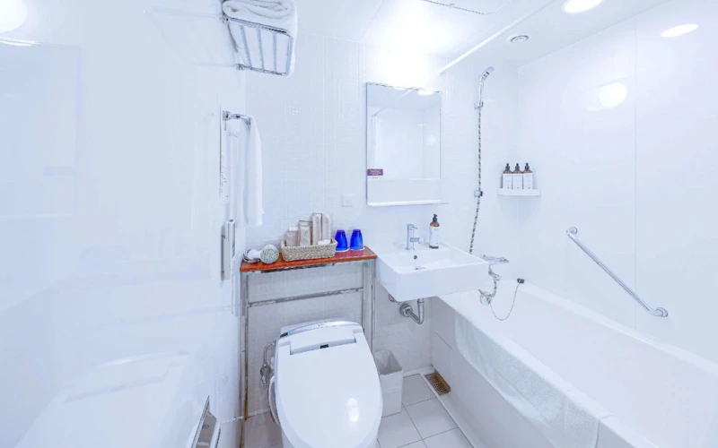 10 ที่พักโอกินาว่า ใกล้สถานีรถไฟ อัปเดตล่าสุด 23 ห้องน้ำโรงแรม Mercure Okinawa Naha