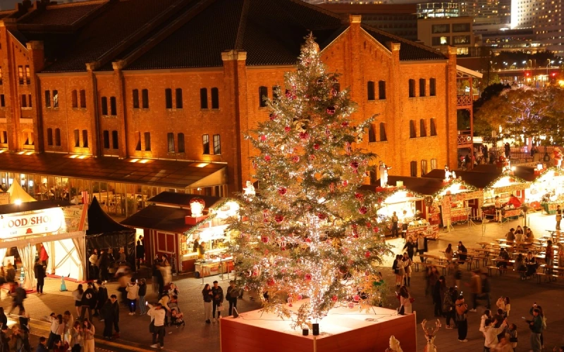 รีวิวโกดังอิฐแดงโยโกฮาม่า Yokohama Red Brick Warehouse 7 บรรยากาศของ Christmas Market