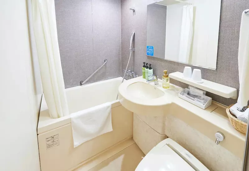 10 ที่พักโอซาก้า ใกล้สถานีรถไฟ อัปเดตล่าสุด 22 ห้องน้ำของโรงแรม Sotetsu Grand Fresa Osaka Namba