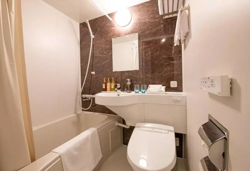 10 ที่พักโอซาก้า ใกล้สถานีรถไฟ อัปเดตล่าสุด 14 ห้องน้ำ โรงแรม Welina Hotel Premier Osaka Namba