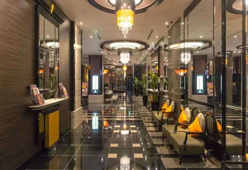 10 ที่พักโอซาก้า ใกล้สถานีรถไฟ อัปเดตล่าสุด 3 ล็อบบี้ของ APA Hotel Namba-Eki Higashi