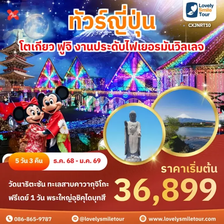 ทัวร์ญี่ปุ่น - โตเกียว ฟูจิ งานประดับไฟเยอรมันวิลเลจ 1 CXJNRT10 1