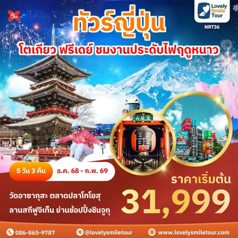 ทัวร์ญี่ปุ่น - โตเกียว ฟรีเดย์ ชมงานประดับไฟฤดูหนาว 16 NRT36 1