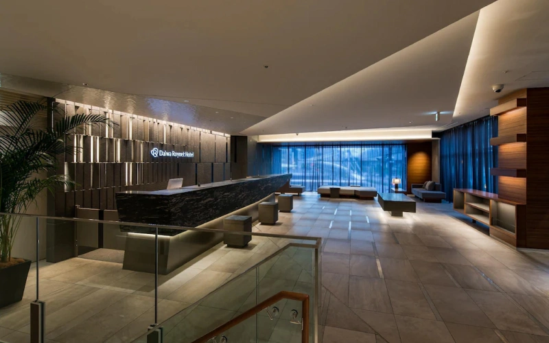 10 ที่พักเกียวโต ใกล้สถานีรถไฟ อัปเดตล่าสุด 35 ล็อบบี้โรงแรม Daiwa Roynet Hotel Kyoto Terrace Hachijohigashiguchi PREMIER