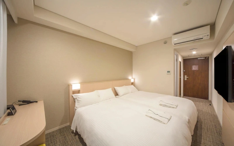 10 ที่พักเกียวโต ใกล้สถานีรถไฟ อัปเดตล่าสุด 8 ห้อง Twin Non Smoking โรงแรม Sotetsu Fresa Inn Kyoto-Hachijoguchi