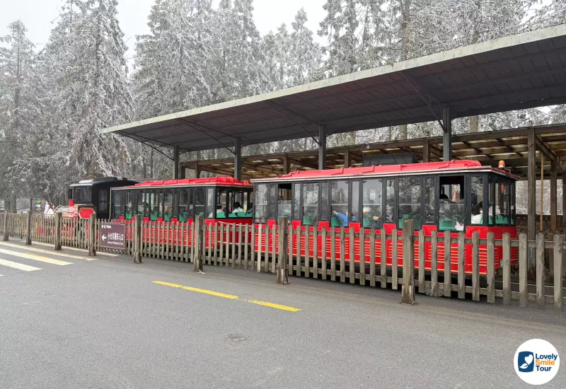 รีวิวทัวร์ฉงชิ่ง อู่หลง ฝูหลิง ต้าจู๋ 6 วัน 4 คืน 15 รถรางสีแดง