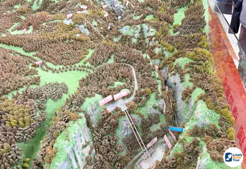 รีวิวทัวร์ฉงชิ่ง อู่หลง ฝูหลิง ต้าจู๋ 6 วัน 4 คืน 52 โมเดลจำลองหุบเขารอยแยกอู่หลิงซาน