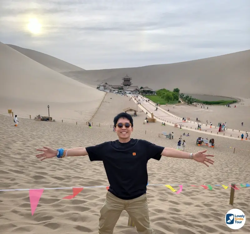 รีวิว ทะเลทรายหมิงซาซาน สัมผัสเสน่ห์ทะเลทรายแห่งเส้นทางสายไหม 7 ชมพระอาทิตย์ตกดิน