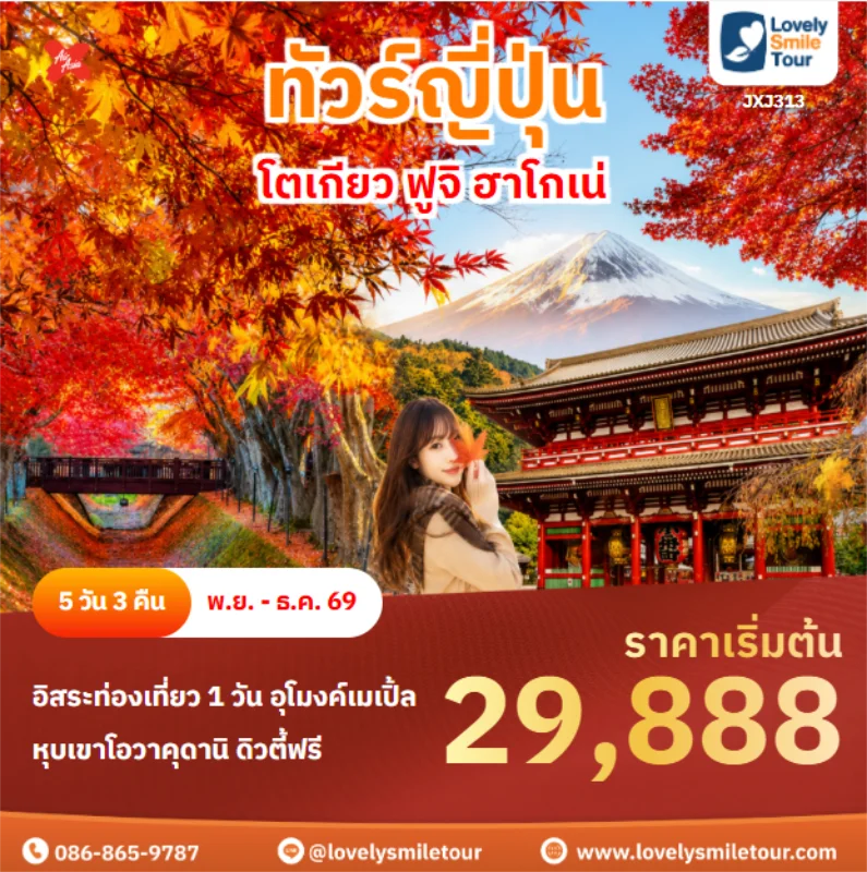 Home 5 รหัสทัวร์ JXJ313 โตเกียว ฟูจิ ฮาโกเน่